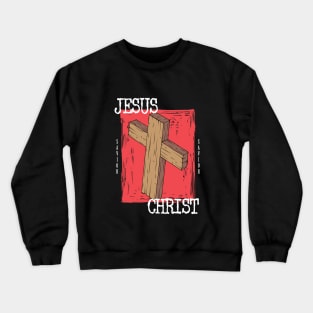 Jesus Christ - Woodcross Dark shirts Crewneck Sweatshirt